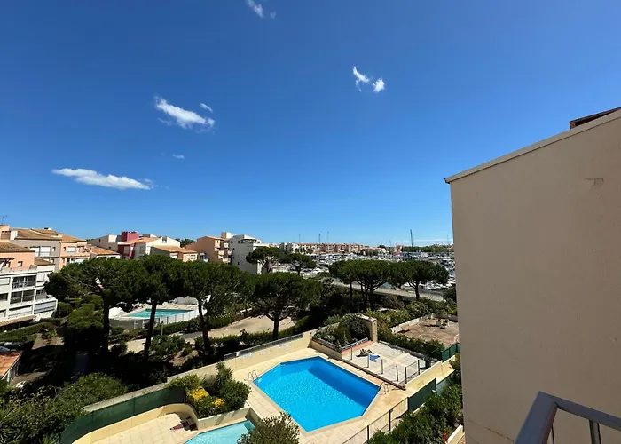 아파트 2 Couchages Vue Port Piscine Le Cap D'agde 아그